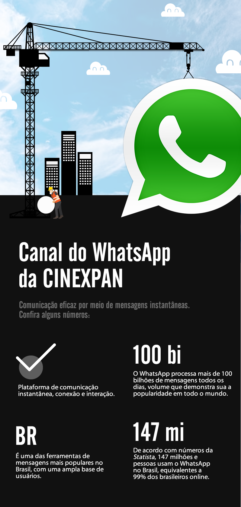 Conheça o novo canal da CINEXPAN no WhatsApp